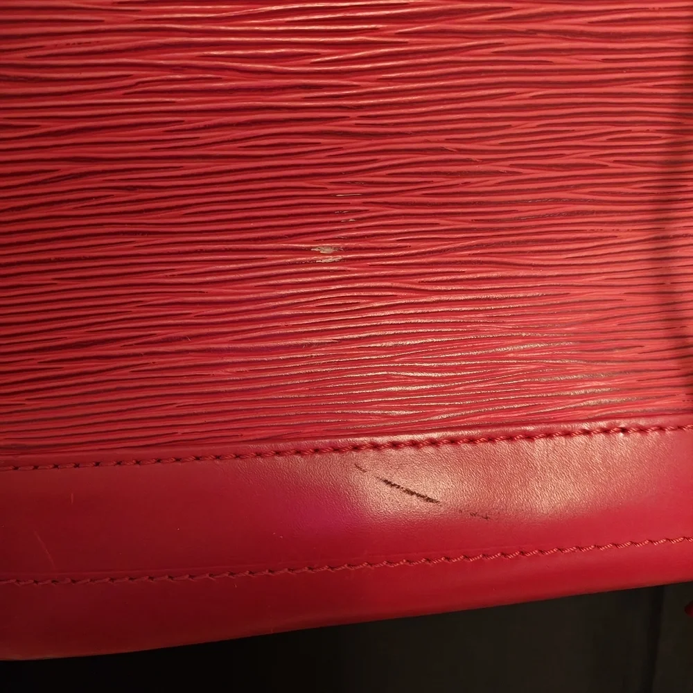Louis Vuitton Red Epi Noe Bucket Bag
